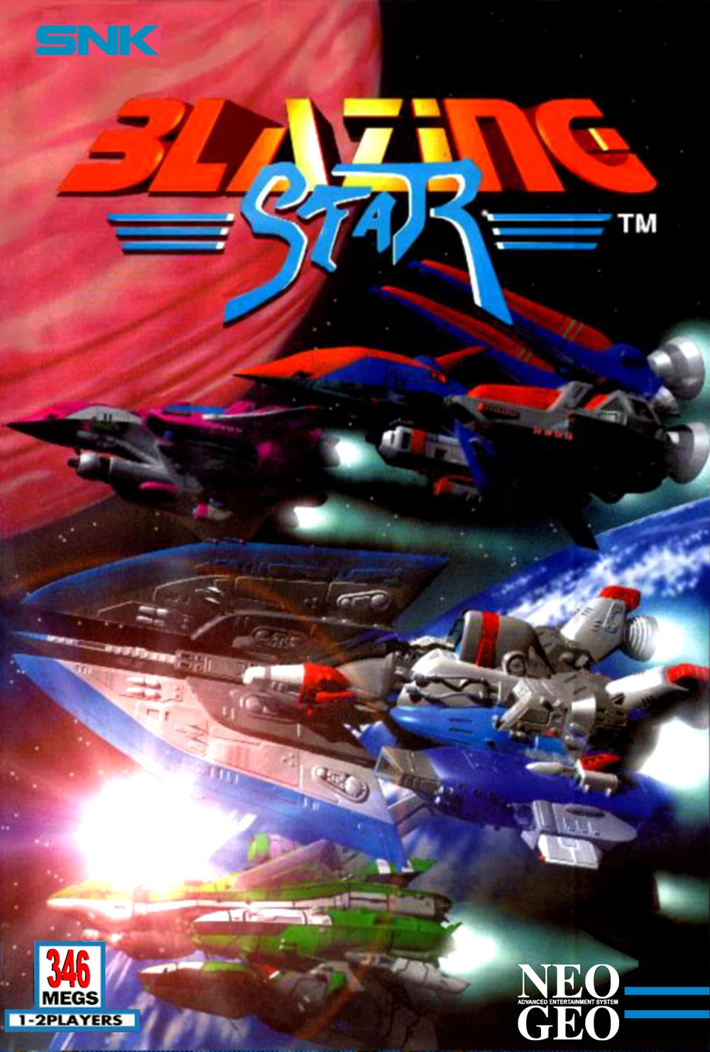 American box of the Blazing Star game on Neo Geo, recto