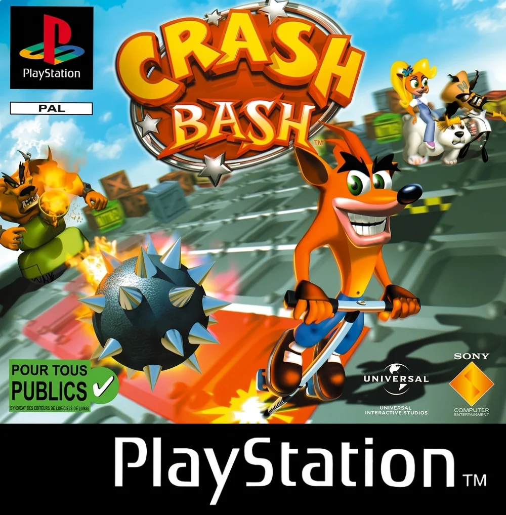 European box of the game Crash Bash on PlayStation, recto