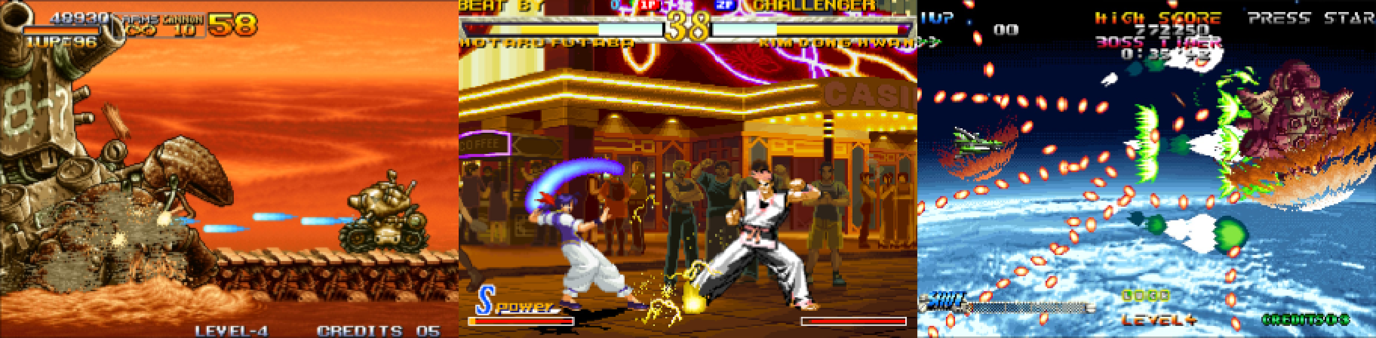 Metal Slug 3, Garou: Mark of the Wolves and Blazing Star on the Neo Geo
