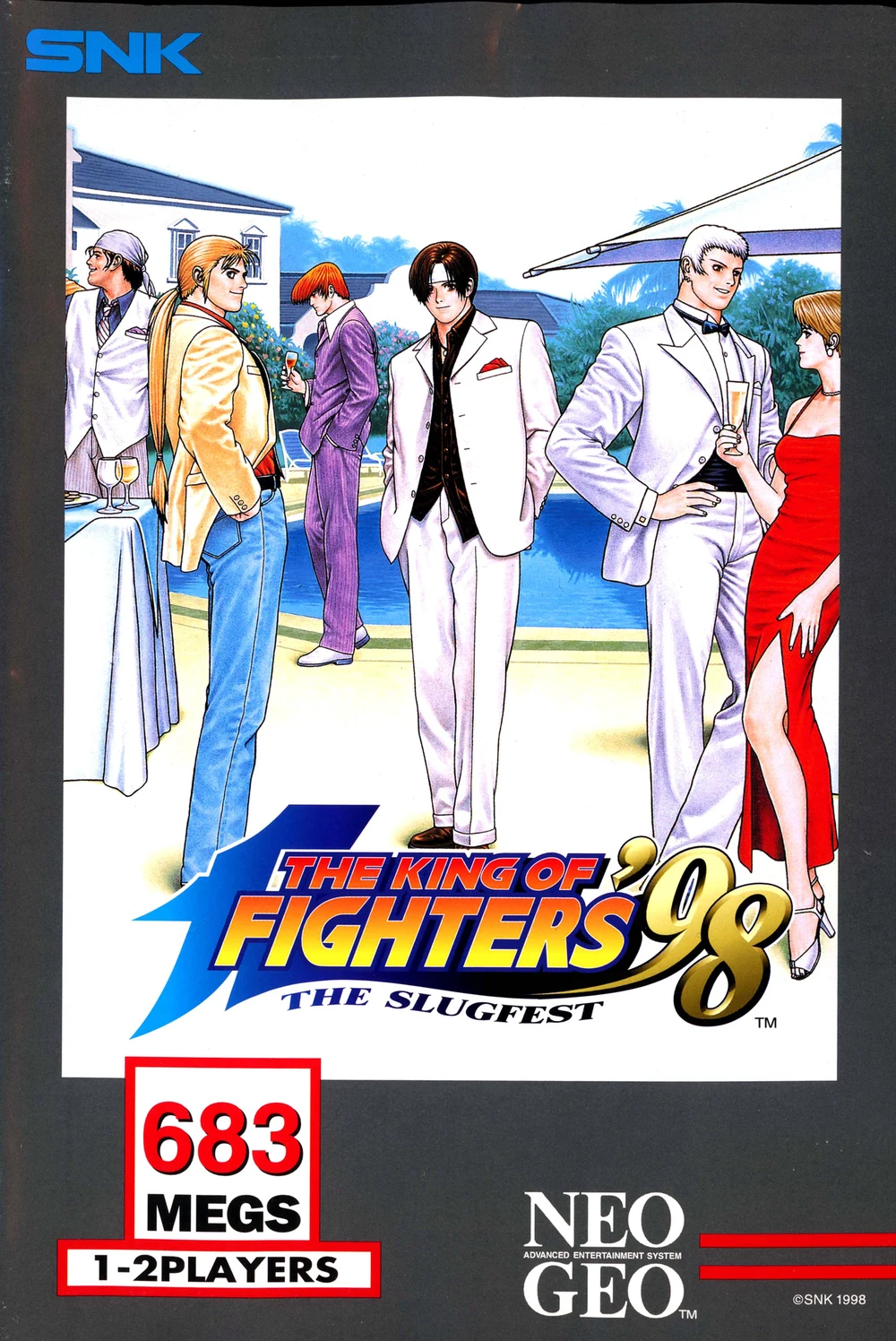 American box of The King of Fighters '98 on Neo Geo, recto