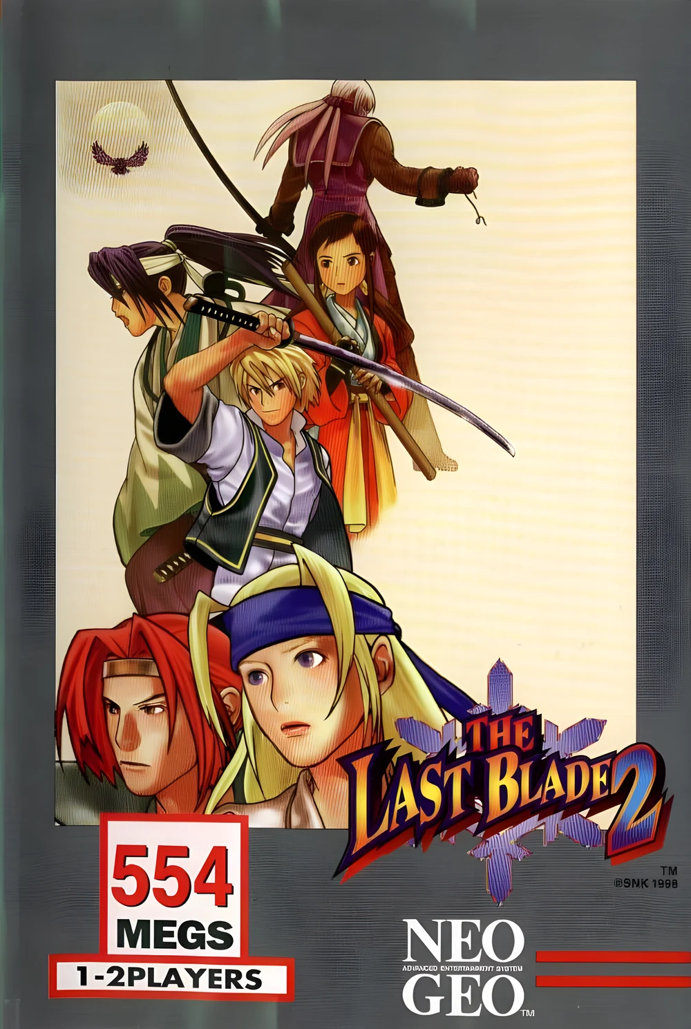 American box of The Last Blade 2 game on Neo Geo, recto