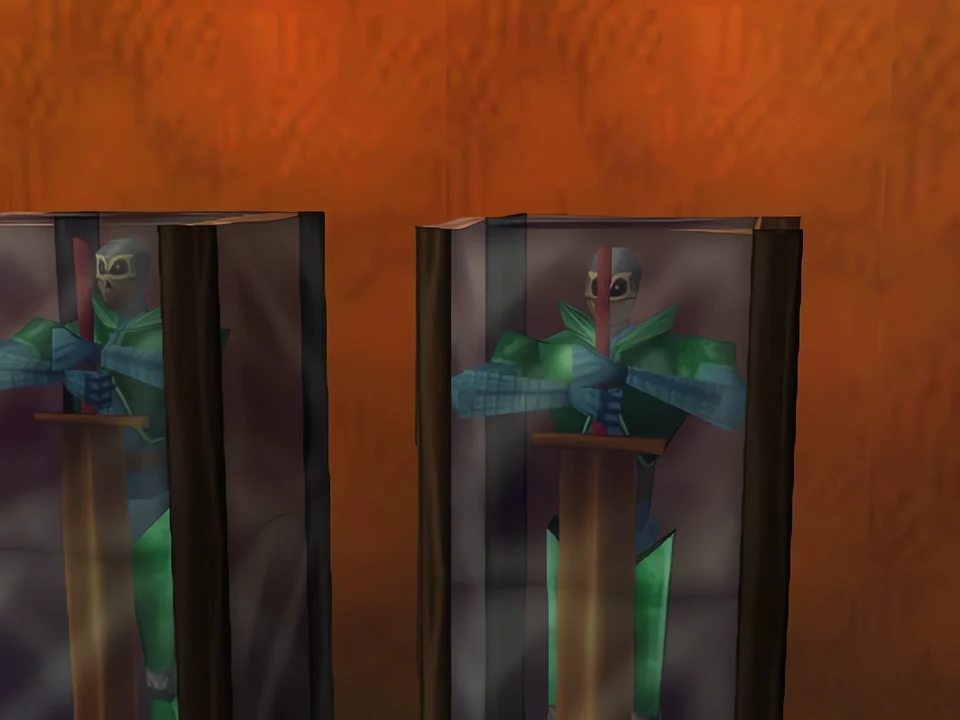 MediEvil 2 (PS1) – The Museum The showcases of the Green Knights, which come to life (MediEvil 2, PS1)