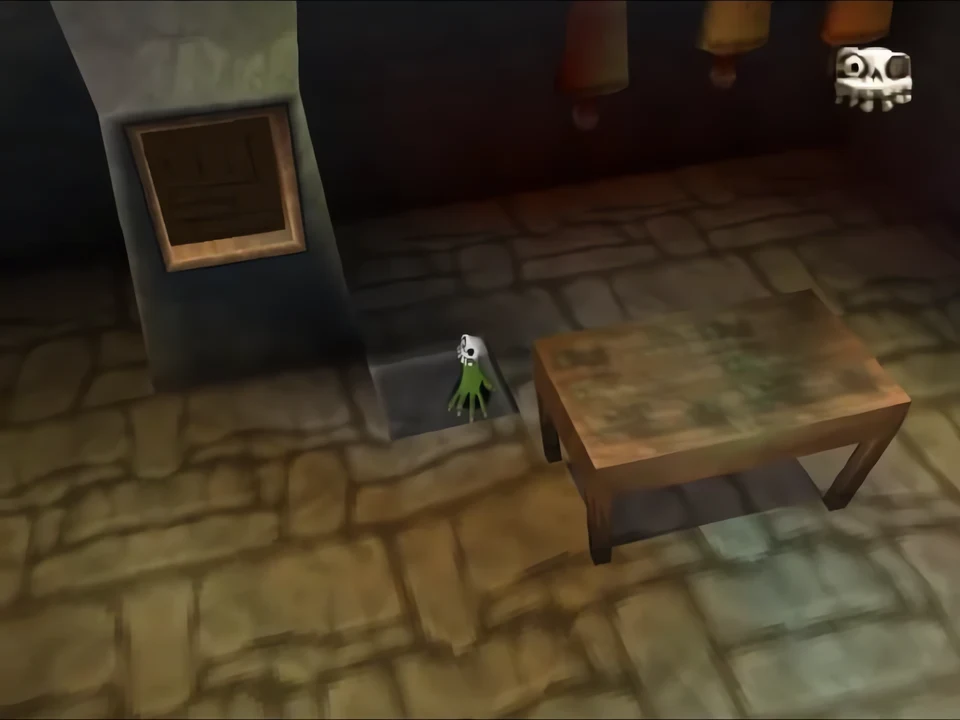 MediEvil 2 (PS1) – Wulfrum Hall Dan-main explores the haunted mansion (MediEvil 2, PS1)