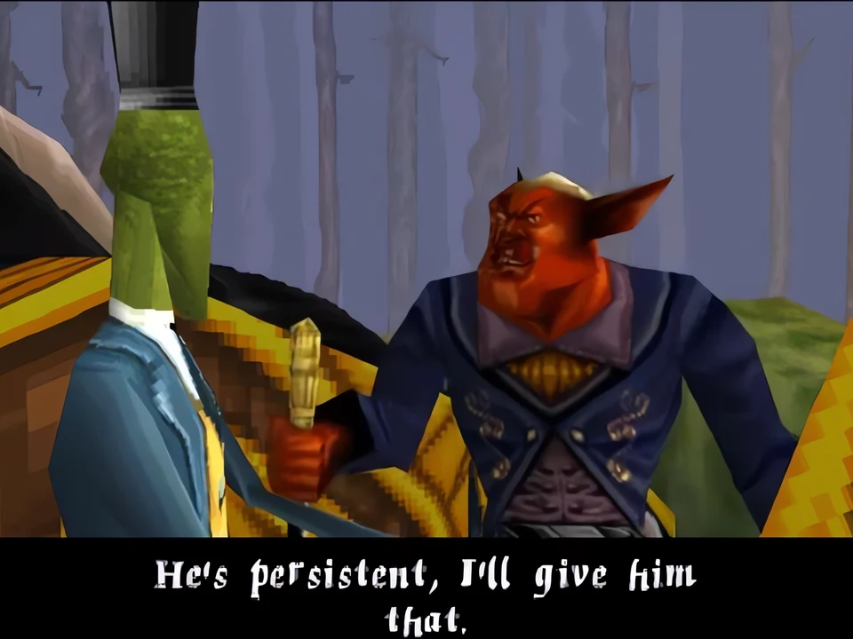 MediEvil 2 (PS1) – Wulfrum Hall Lord Palethorn and his men at the manor (MediEvil 2, PS1)