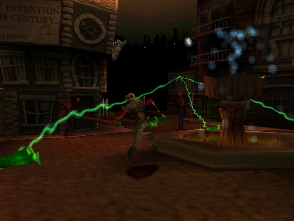MediEvil 2 (PS1) – Whitechapel The alleys of the East End at night, between flashes of lightning and zombies (MediEvil 2, PS1)