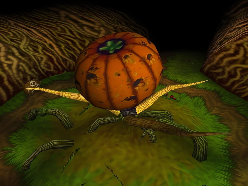 MediEvil (PS1) – The Pumpkin Serpent The Pumpkin Serpent level in MediEvil on PS1