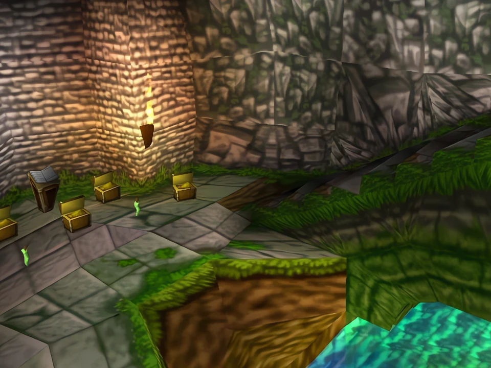 MediEvil (PS1) – Return to the Graveyard (3) Stone passages by the water – level Return to the Graveyard in MediEvil (PS1)