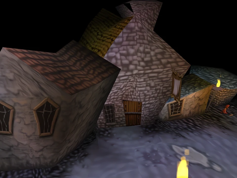 MediEvil (PS1) – The Sleeping Village The Sleeping Village level in MediEvil on PS1