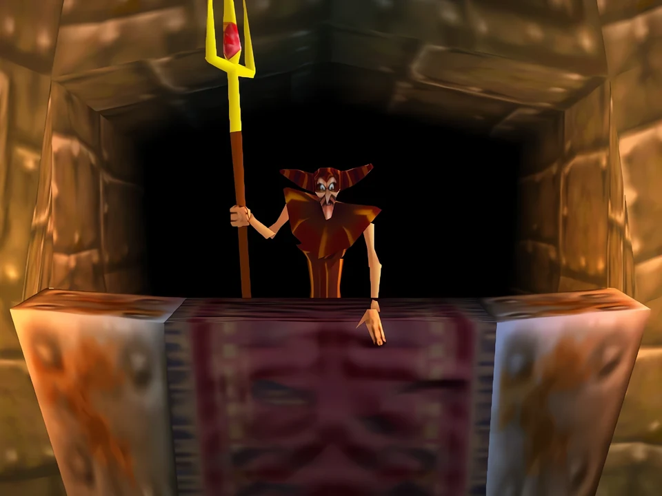 MediEvil (PS1) – Zarok's Lair The level Zarok's Lair (the lair of Zarok) from MediEvil on PS1