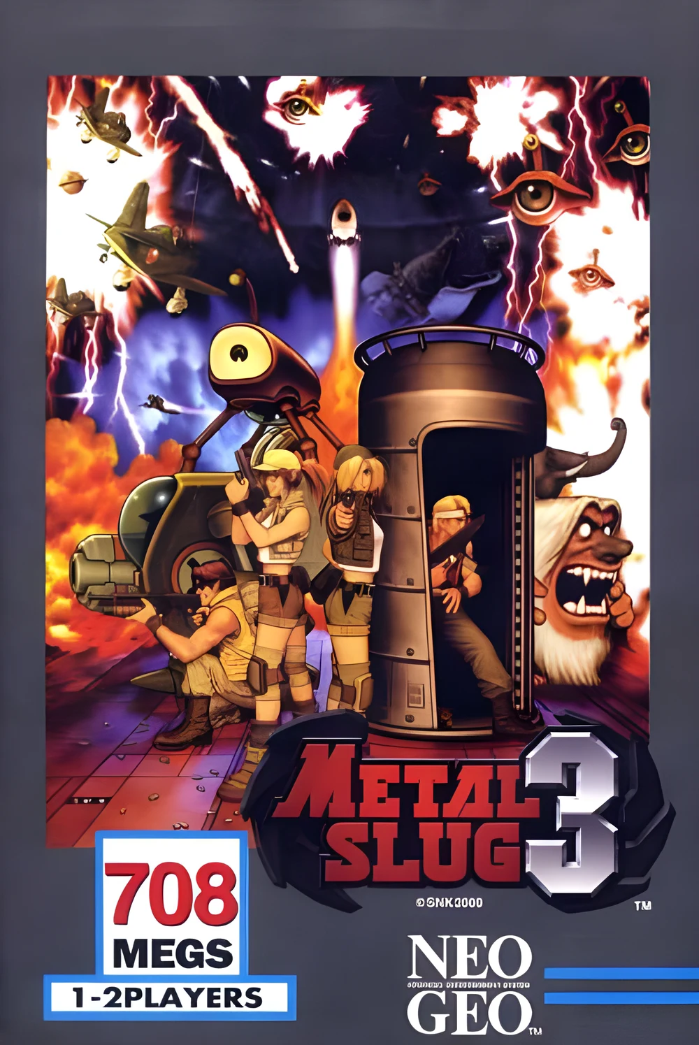 American box of the game Metal Slug 3 on Neo Geo, recto