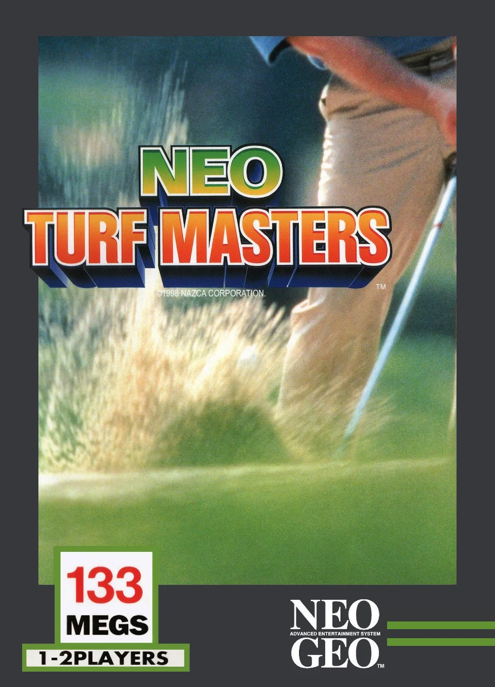 American box of the game Neo Turf Masters on Neo Geo, recto