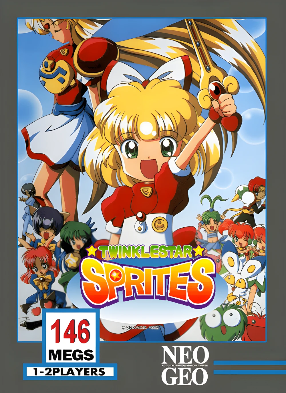 American box of the game Twinkle Star Sprites on Neo Geo, recto